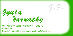 gyula harmathy business card